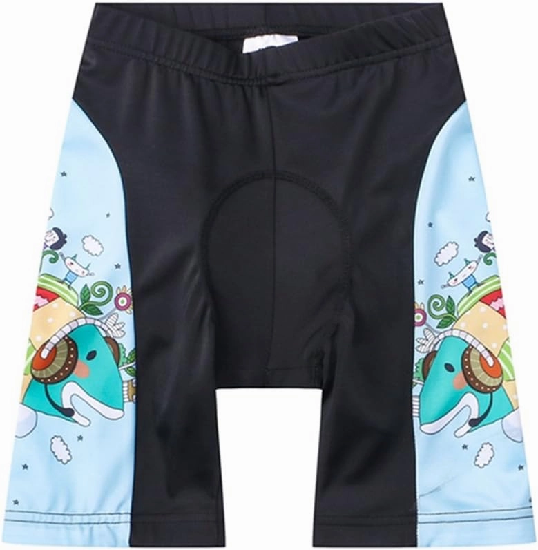 Kids Cycling Jersey Set with 3D Padded Shorts Cartoon Bike Top