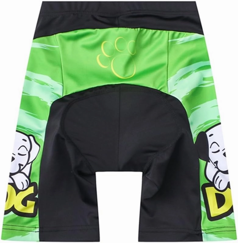 Kids Cycling Jersey Set with 3D Padded Shorts Cartoon Bike Top