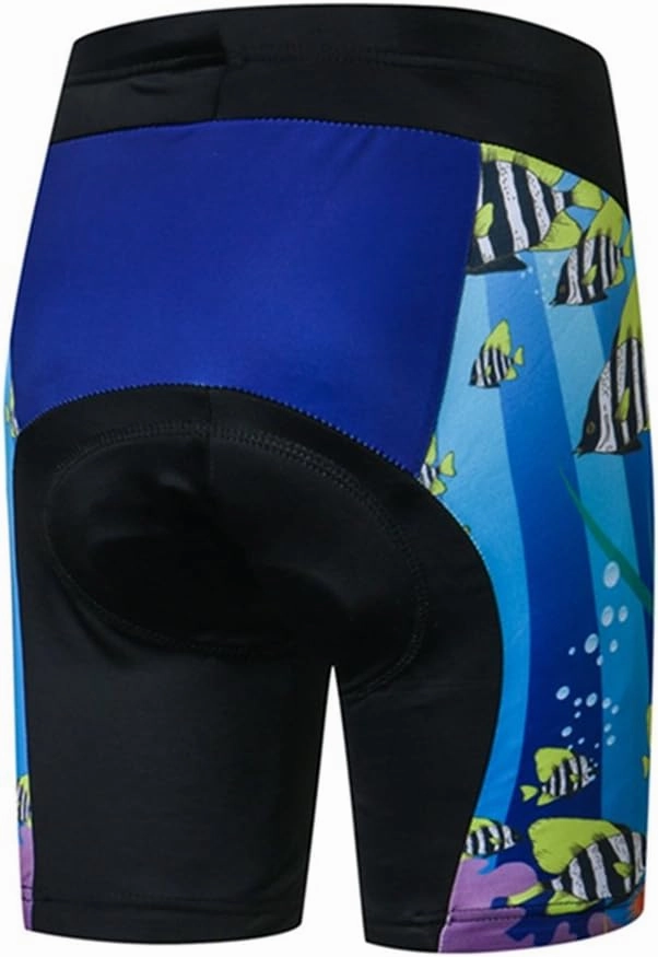 Kids Cycling Jersey Set with 3D Padded Shorts Cartoon Bike Top