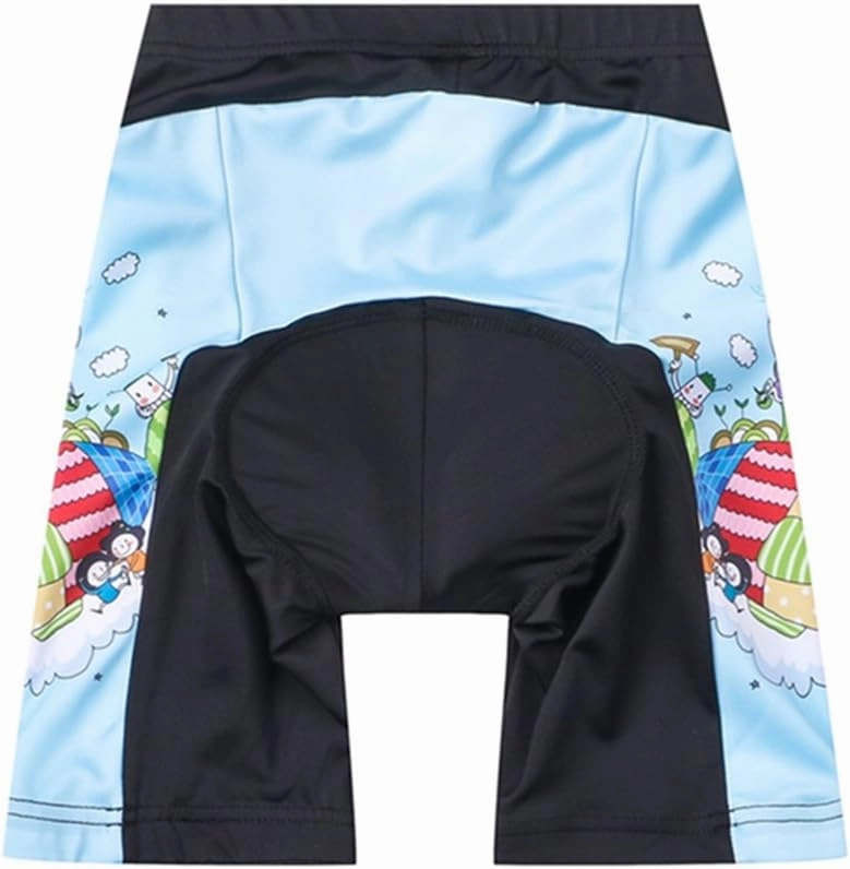 Kids Cycling Jersey Set with 3D Padded Shorts Cartoon Bike Top