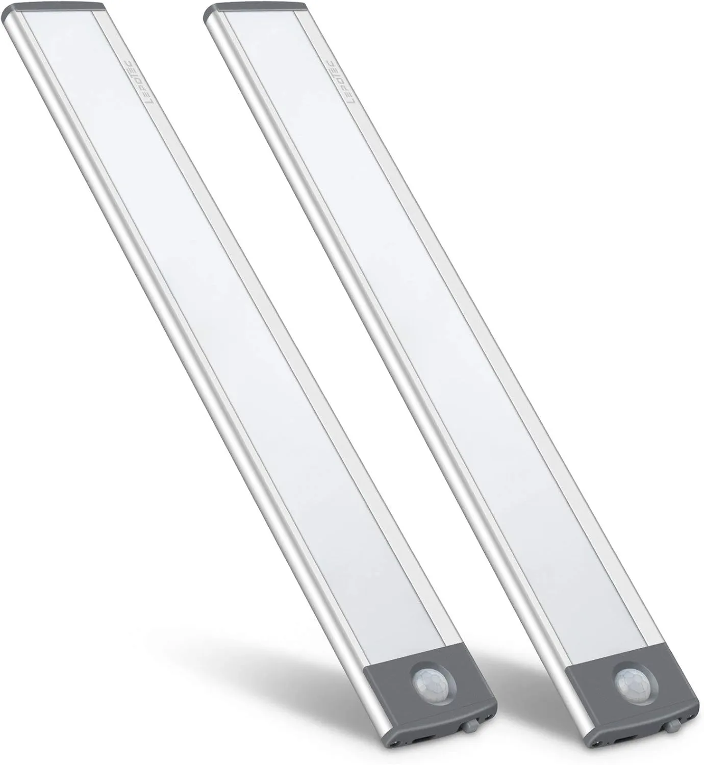 LED Motion Sensor Light,Under Counter Lighting, Wireless USB Rechargeable Kitchen Night Lights,Battery Powered Operated Light,54-LED Light for Wardrobe,Closets,Cabinet,Cupboard, 2 Count (Pack of 1)