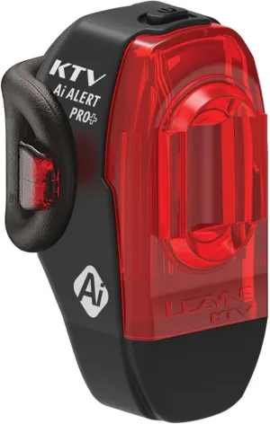 LEZYNE KTV Drive Pro Alert Rear - Bicycle USB Rechargeable Durable Weather-Resistant IPX7 White LED Tail Light with Solid & Flash Modes | Includes Silicone Rubber Mounting Strap | 75/150 Lumens