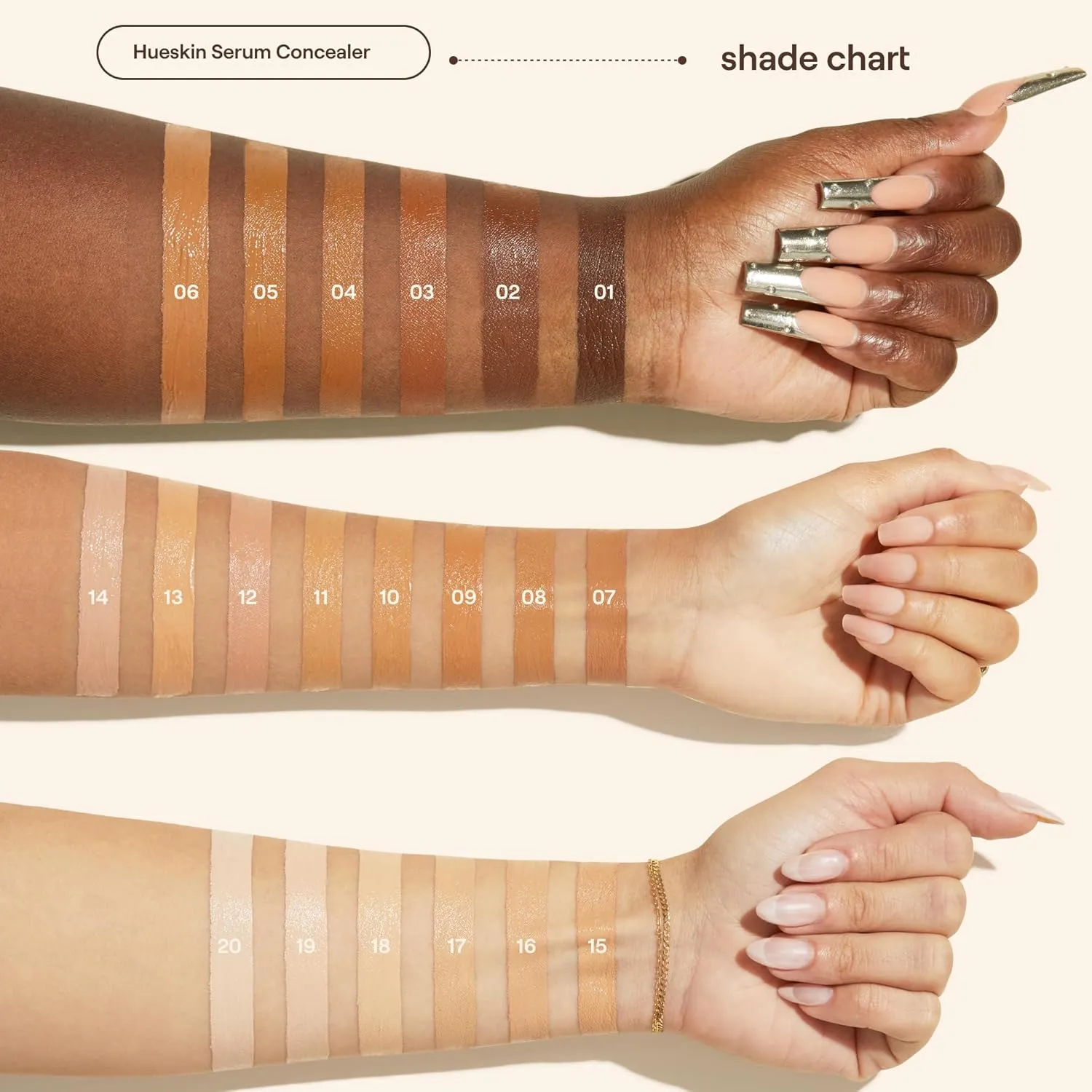 Live Tinted Hueskin Serum Concealer - Medium-to-Full Coverage Concealer with Niacinamide, & Hyaluronic Acid for Dark Circles, Fine Lines & Wrinkles, Buildable Long-Lasting Formula, 0.35 oz Shade 18