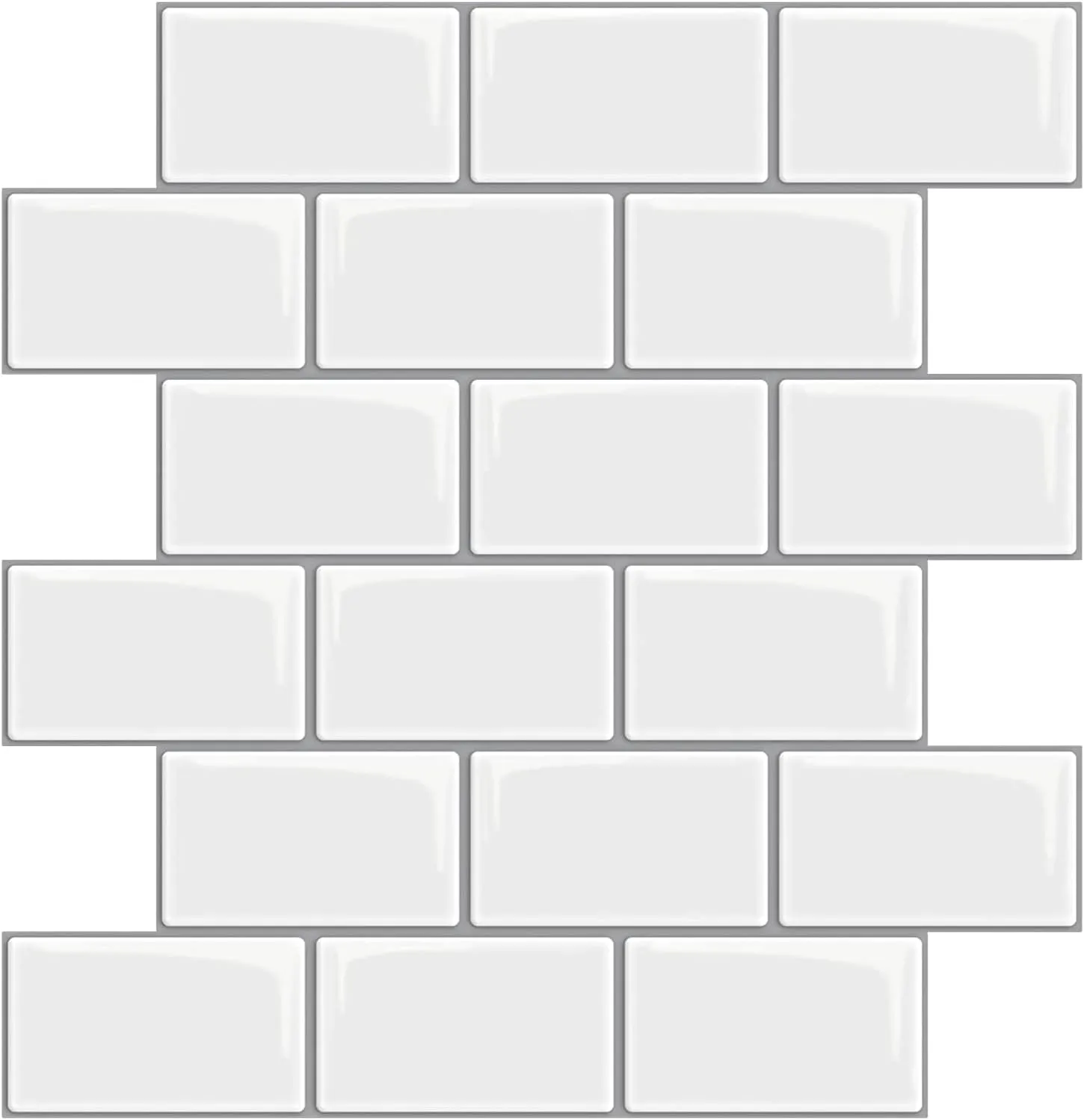 LONGKING White Subway Tiles Peel and Stick Backsplash, Stick on Tiles Kitchen Backsplash