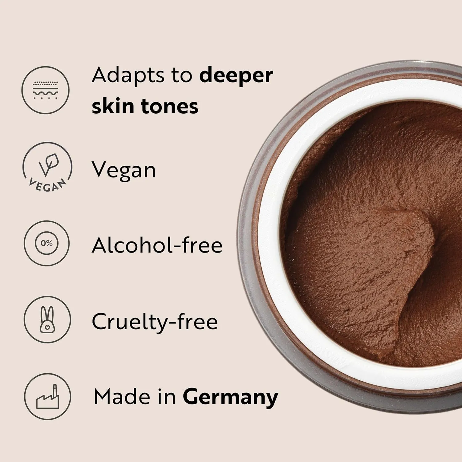 M. Asam Magic Finish Deep Teint Make-Up Mousse (1.01 Fl Oz) – 4in1 Primer, Foundation, Concealer & Powder With Buildable Coverage, Hides Redness And Dark Spots, Vegan, For Deeper Skin Tones