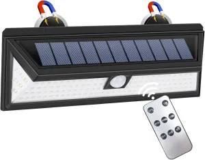 Magnetic Solar RV Light with Motion Sensor, 118 LED Ultra Bright Exterior RV Light, 2400mAh Battery, Easy Install with 2 Strong Magnets, Waterproof Camper & Truck Outdoor Porch Lighting