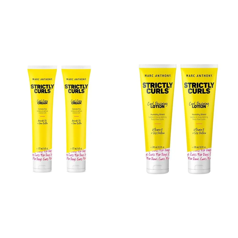 Marc Anthony Strictly Curls Bundle - Curl Envy Cream 2-Pack & Curl Defining Lotion 2-Pack