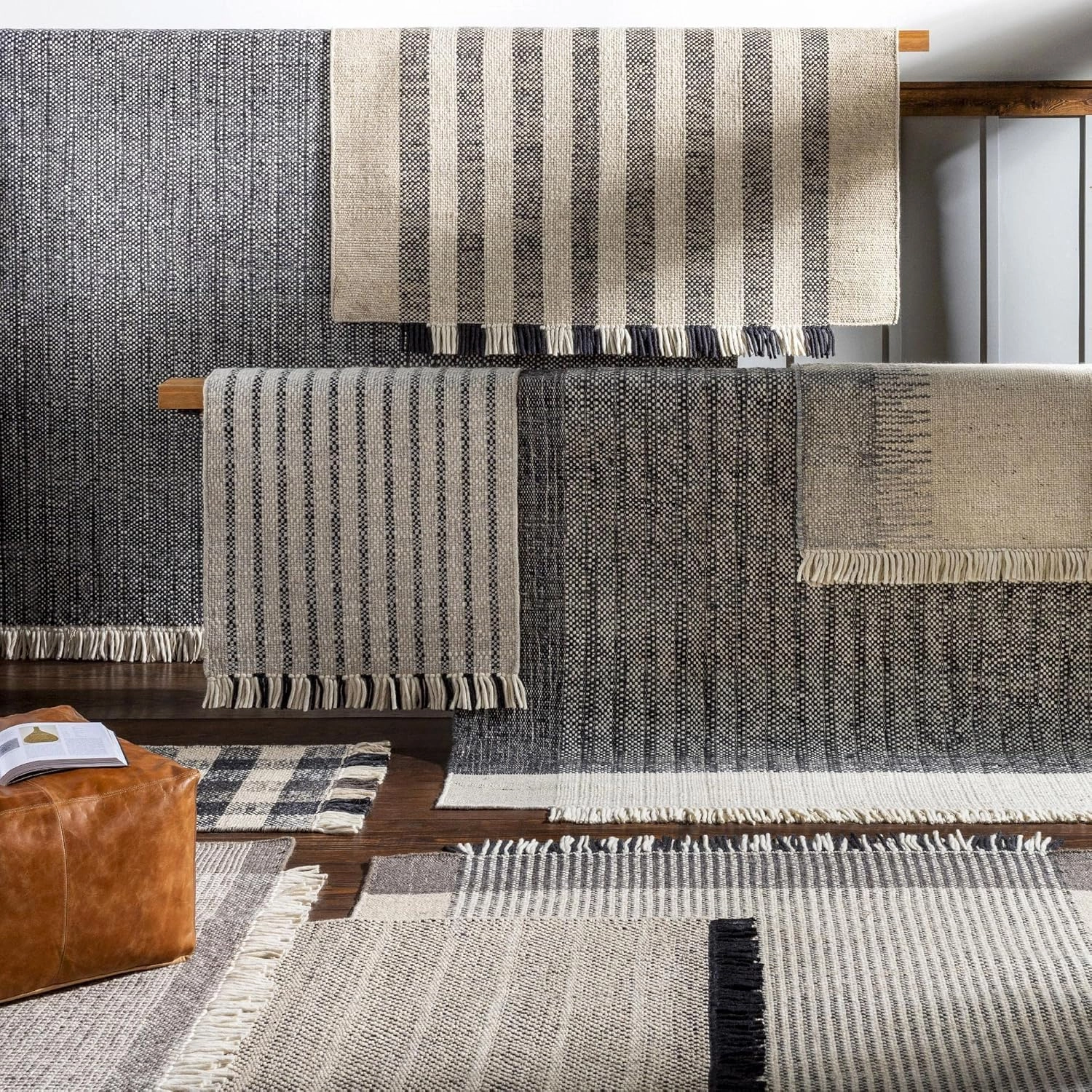 Mark&Day Wool Rugs, 2x8 Rankweil Modern Cream Runner Area Rug, Beige Grey Carpet for Hallway, Kitchen, Bedroom or Living Room (2'6" x 8' Runner)