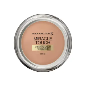 MAX FACTOR - Miracle Touch Foundation - Lightweight Cream To Liquid Formula - SPF 30 & Hyaluronic Acid - 80 Bronze