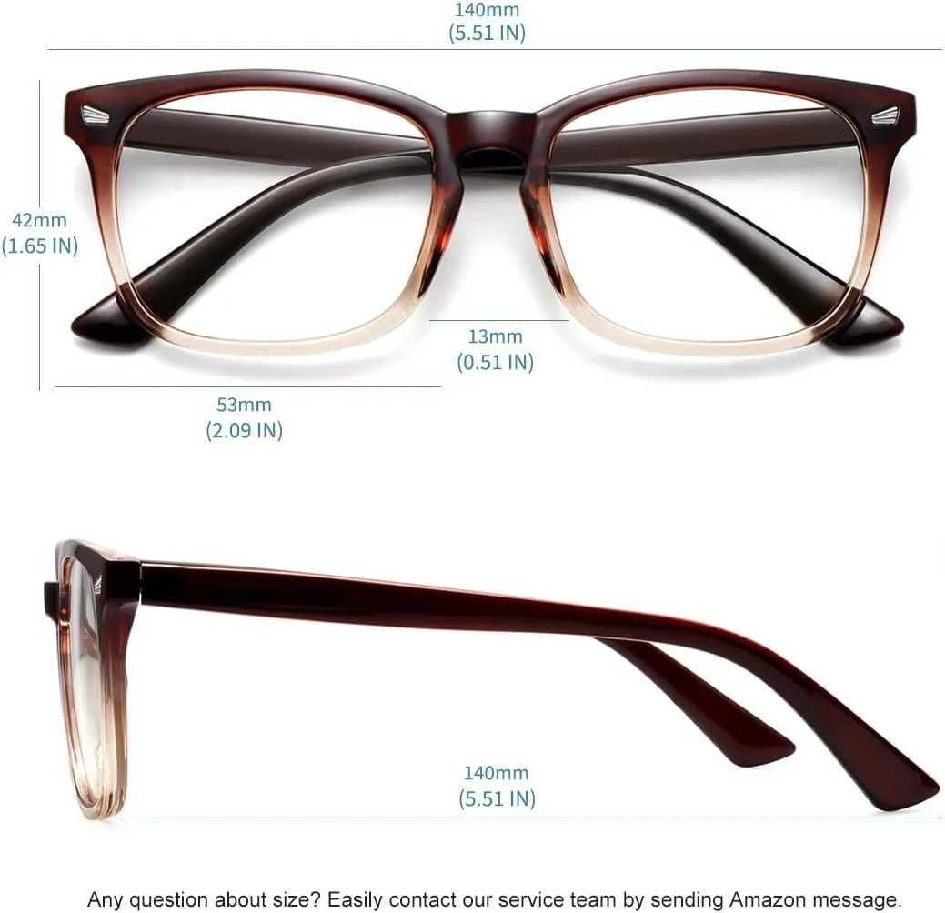 MEETSUN 3-Pack Blue Light Blocking Glasses, Anti Eye Strain Headache (Sleep Better), Computer Glasses UV400 Lens (Black   Brown Gradient   Clear)