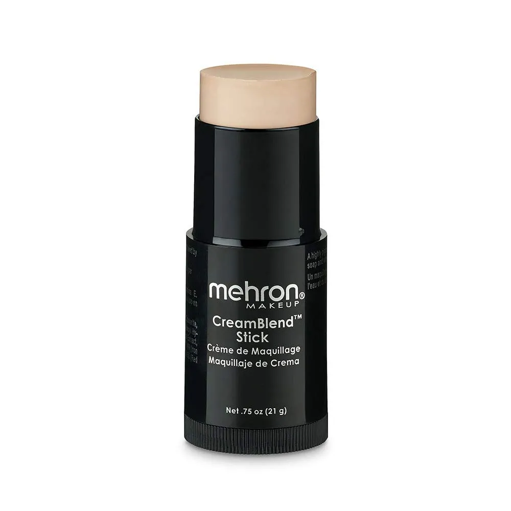 Mehron Makeup CreamBlend Stick | Face & Body Foundation | Full Coverage Professional Makeup Stick .75 oz (21 g) (Light 2)