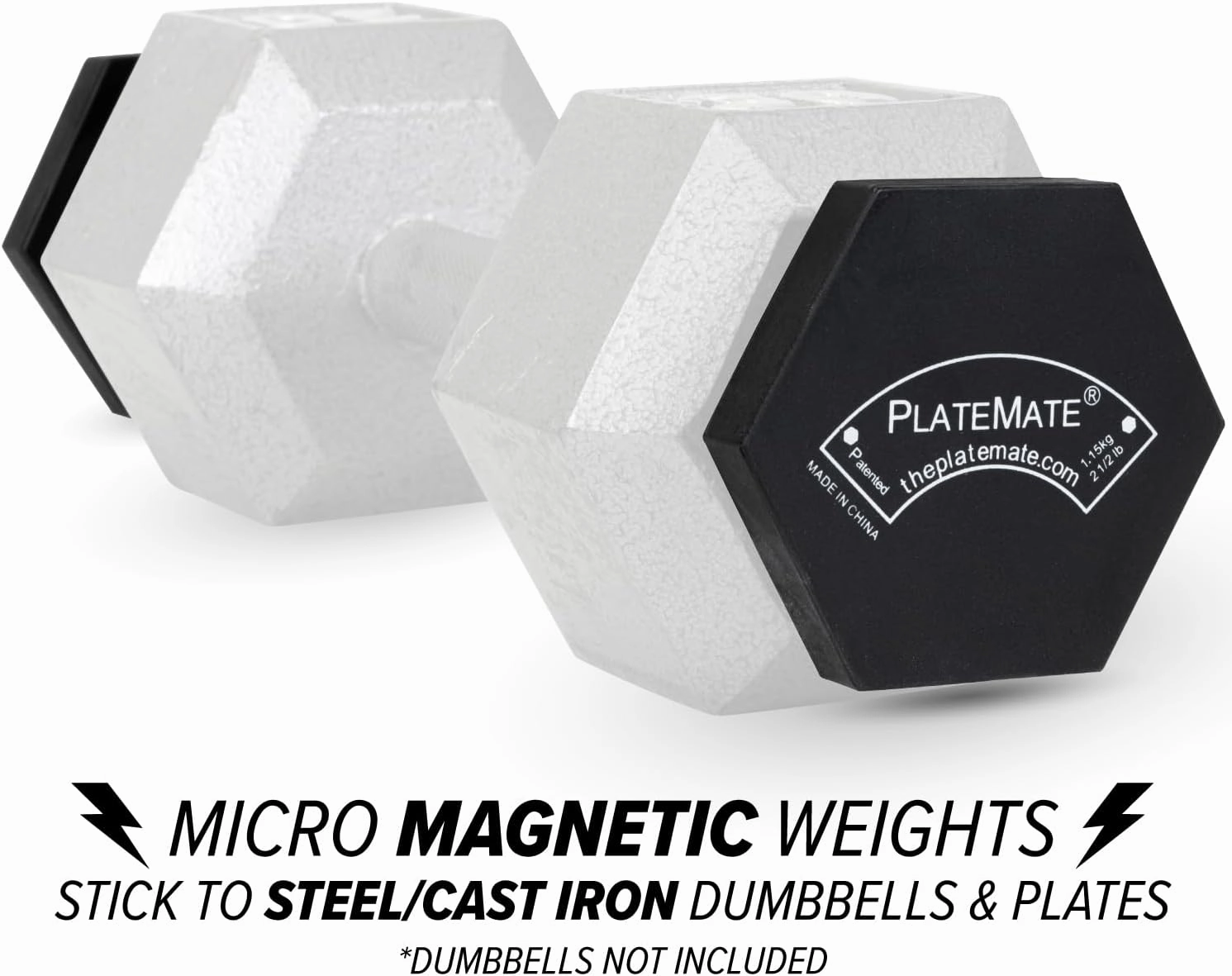 Microload Pair Magnetic Weights - Choose Between 1.25 lbs or 2.5 lbs Hex