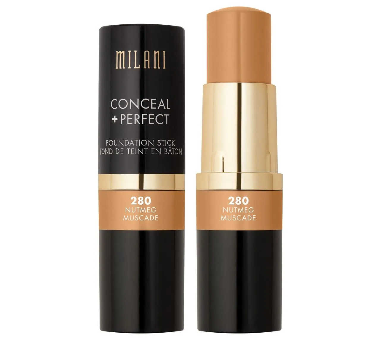 Milani Conceal   Perfect Foundation Stick - Nutmeg (0.46 Ounce) Vegan, Cruelty-Free Cream Foundation - Cover Under-Eye Circles, Blemishes & Skin Discoloration for a Flawless Finish