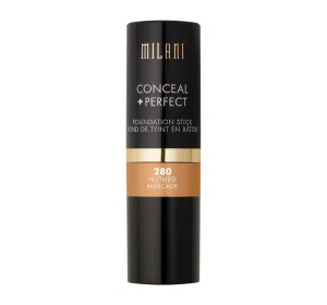 Milani Conceal   Perfect Foundation Stick - Nutmeg (0.46 Ounce) Vegan, Cruelty-Free Cream Foundation - Cover Under-Eye Circles, Blemishes & Skin Discoloration for a Flawless Finish