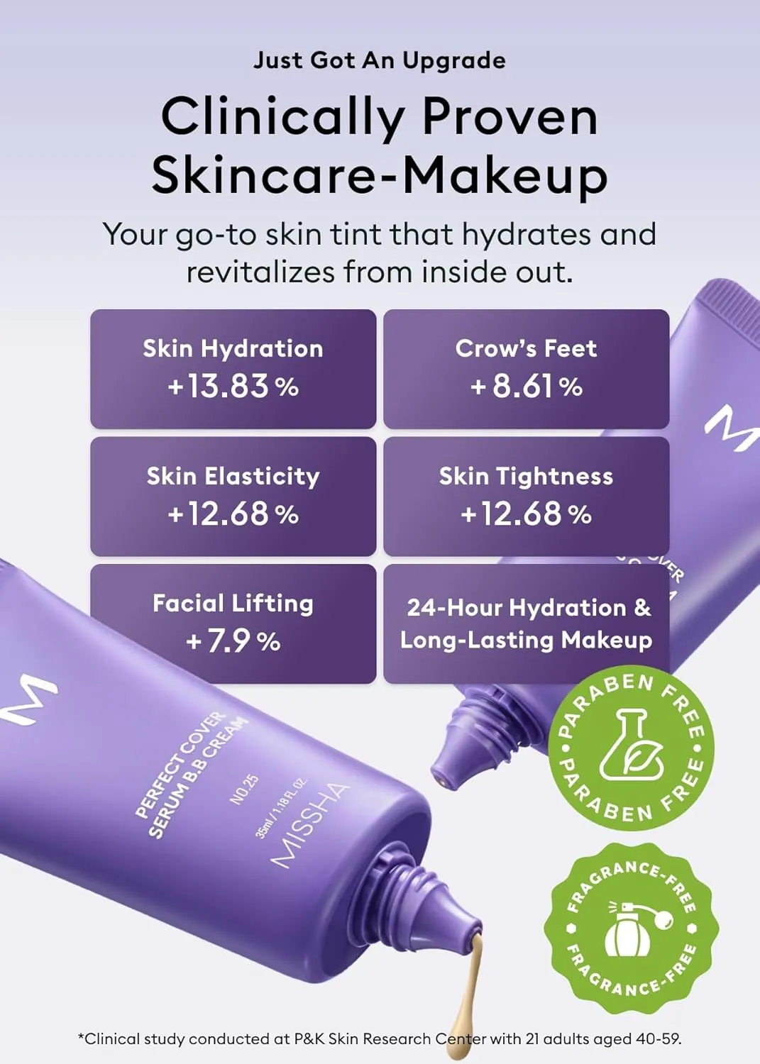 MISSHA M PERFECT COVER SERUM BB CREAM No.23 Natural Beige-Light/Medium with Cool/Neutral Undertone, Skin Tint, Tinted Moisturizer, Skin Care Foundation Makeup,Superfood Complex,Glass Skin, 1.18 Fl oz