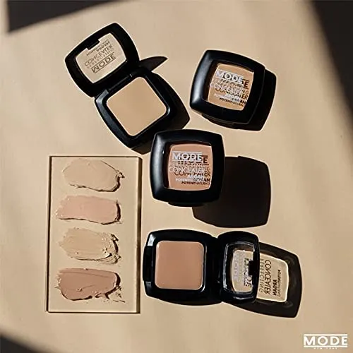 MODE Perfecting Concealer, Full Coverage Ultra Creamy Camo Concealing Makeup, Lasting High Performance Pigment Rich Hides Under Eye Dark Circles, Blemishes, Natural Moroccan Argan Skincare- MEDIUM, 3g