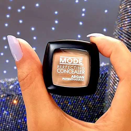 MODE Perfecting Concealer, Full Coverage Ultra Creamy Camo Concealing Makeup, Lasting High Performance Pigment Rich Hides Under Eye Dark Circles, Blemishes, Natural Moroccan Argan Skincare- MEDIUM, 3g