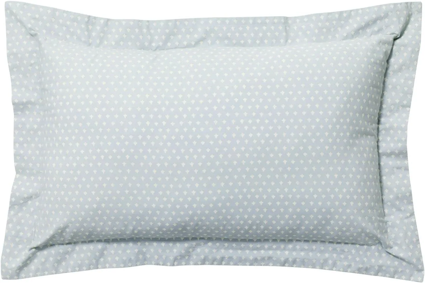 Nate Home by Nate Berkus Block Print Decorative Pillow | Cotton Throw Pillow, Modern Decor for Couch or Bedroom from mDesign - Oblong Size - 14" x24", Limestone/Parchment (Light Blue/Cream)