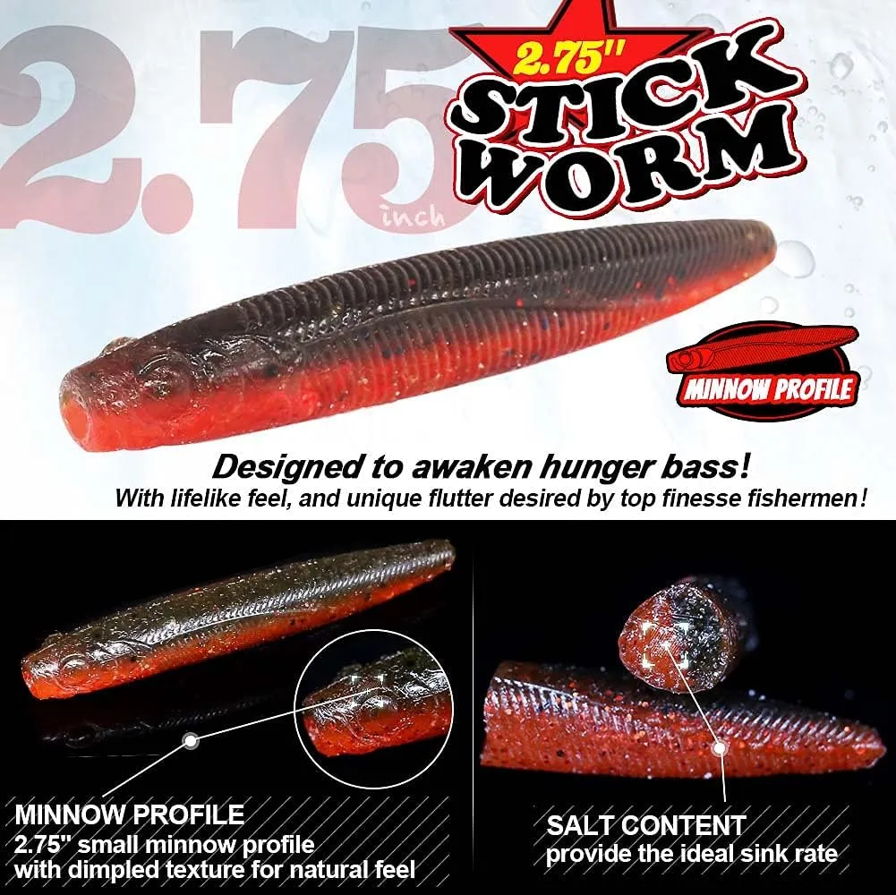Ned-Rig-Kit-Finesse-Baits-Soft-Plastic-Worms-Fising-Lure for Bass Stick Swimbait Minnow Crawfish Lures Shroom Ned Jig Head Kit