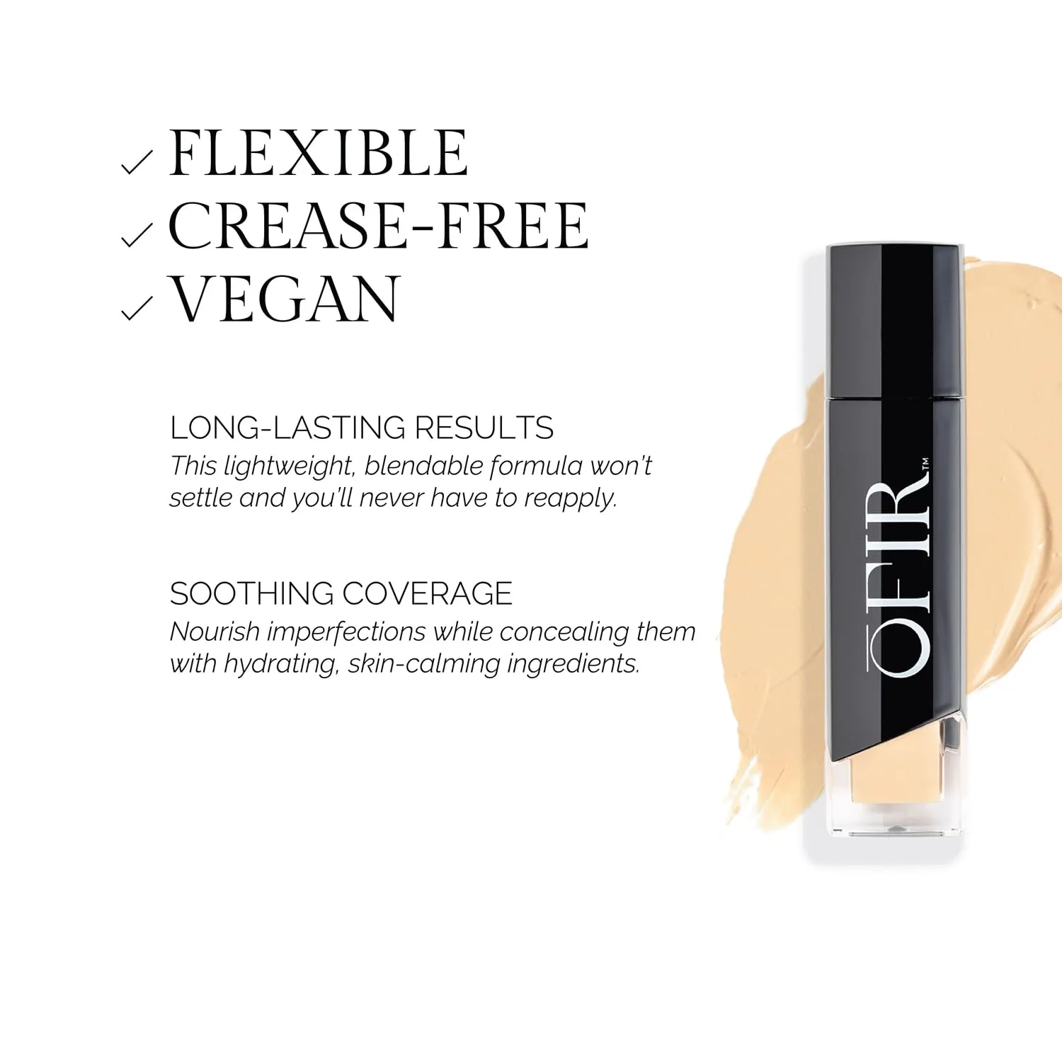 OFIR Perfected Weightless Concealer | Porous Coverage Blends for Smooth Finish | Covers Dark Circles Vegan Concealer | Botanical Formula Soothes Redness & Dullness | Enamel - Very Fair Cool 0.27 OZ