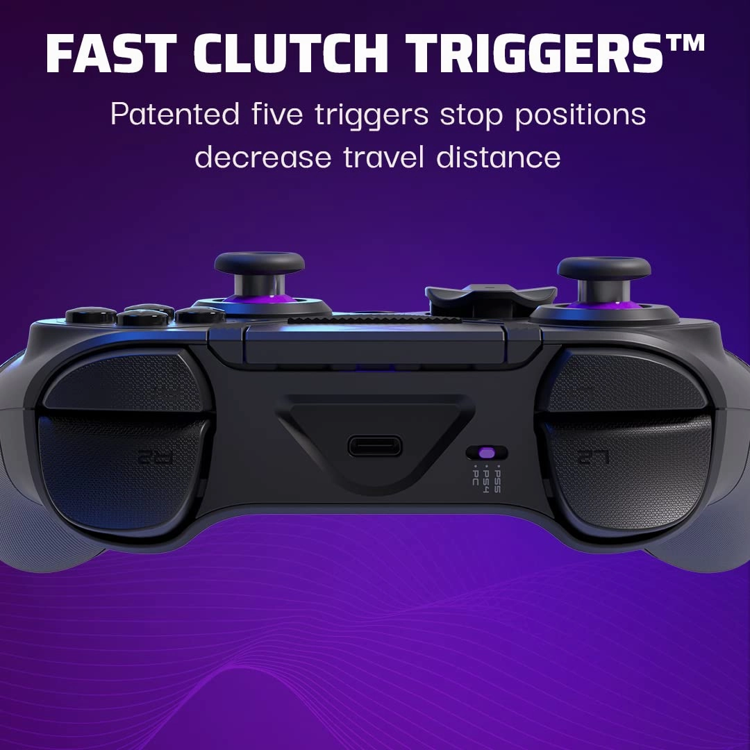 PDP Victrix Pro BFG Wireless Gaming Controller for Playstation 5 / PS5, PS4, PC, Modular Esports Gamepad, Remappable Buttons, Customizable Triggers/Paddles/D-Pad/Fightpad, PC App, Black