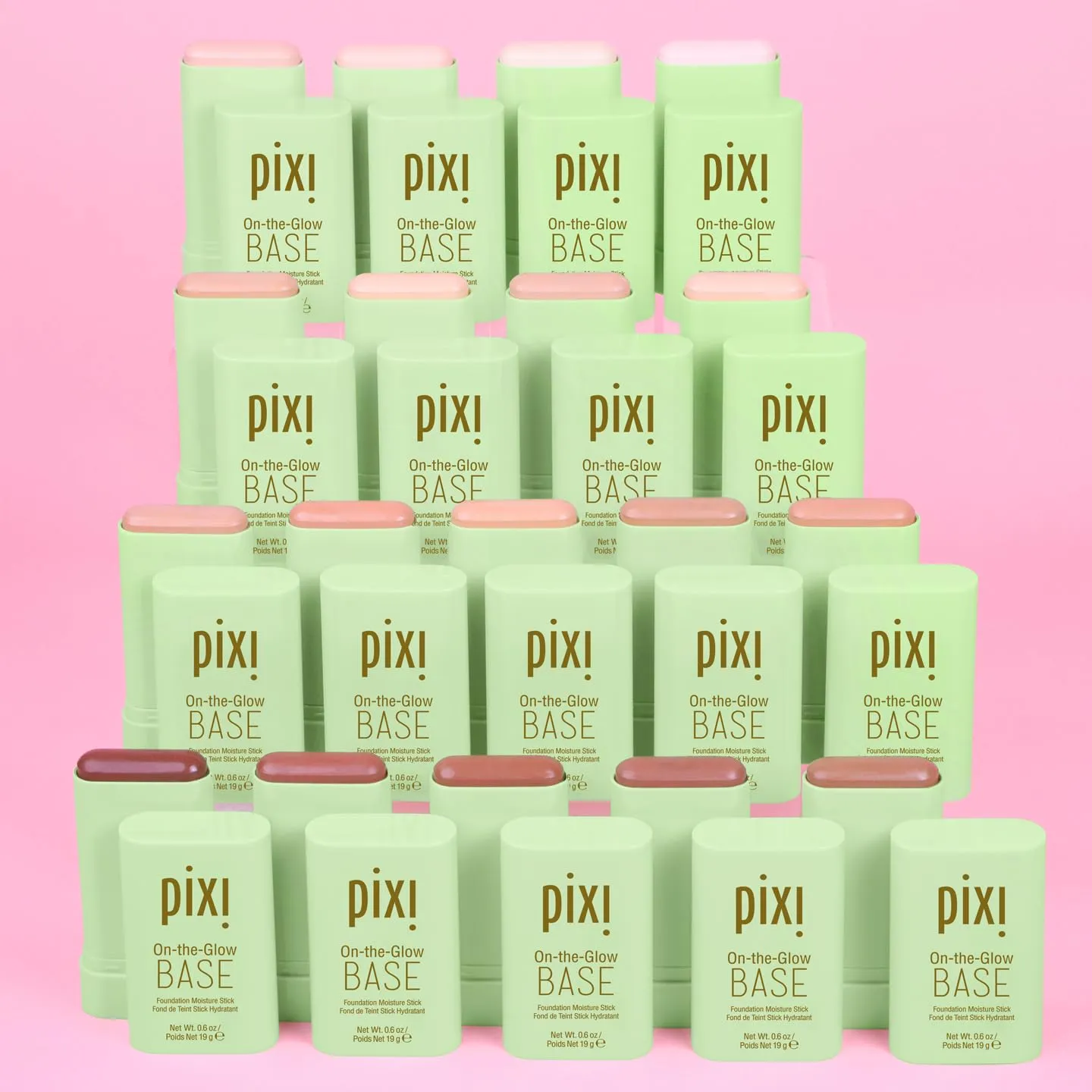 Pixi Beauty On-the-Glow Base| Tinted Moisturizer Foundation Stick | Cinnamon: Deep, neutral shade| 0.6 oz / 19g