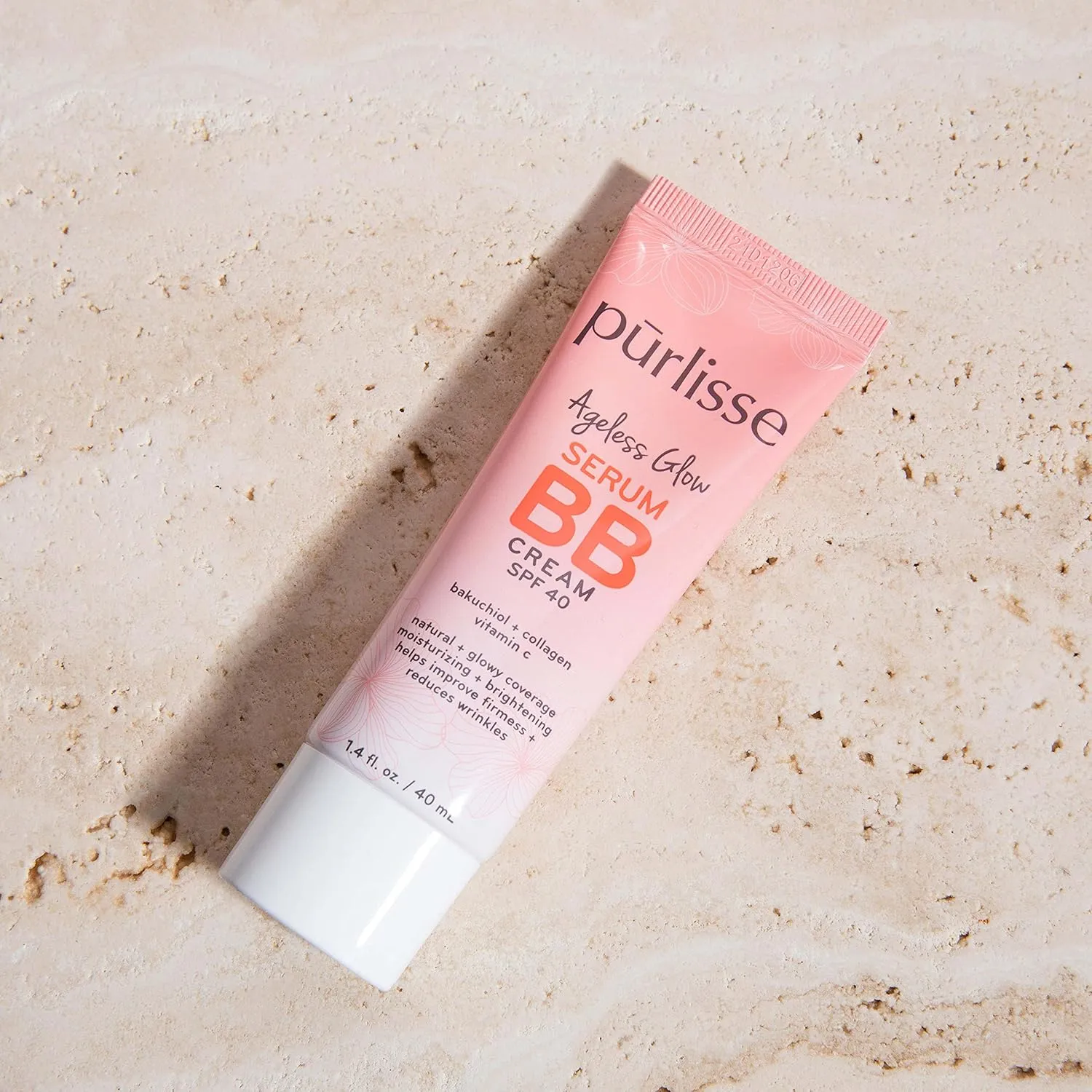 pūrlisse Ageless Glow Serum BB Cream SPF 40 - Glow BB Cream with SPF Enriched with Bakuchiol & Vitamin C to Help Improve Firmness & Reduce Wrinkles for Dewy Skin - Medium (1.4 oz)