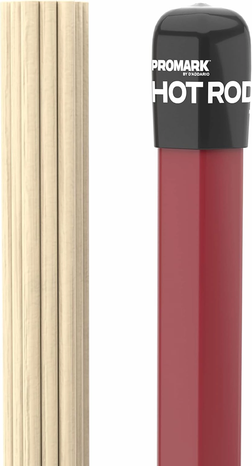 ProMark Hot Rods Drum Sticks - H-Rods Dowel Drumsticks - Quiet, For Small Performances - 5B, .550" Diameter - 16" Length - 1 Pair