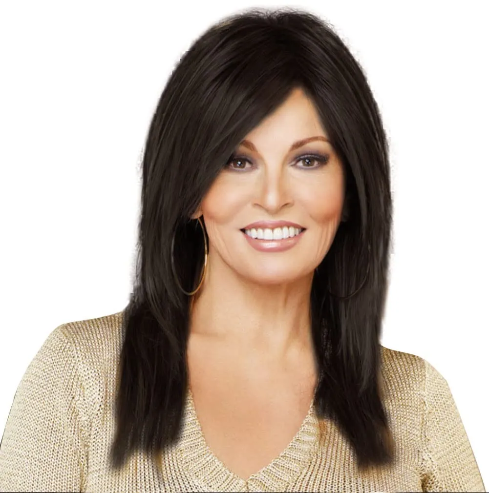 Raquel Welch Always Long Layered Comfort Cap Wig by Hairuwear, Large Cap Size, RL2/4 Off Black