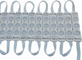 Rextin Super Bright 110V 100pcs New Model 2835 3 LED Module White120-150LM Per Module Waterproof Decorative Light for Letter Sign Advertising Signs with Tape Adhesive Backside (White)