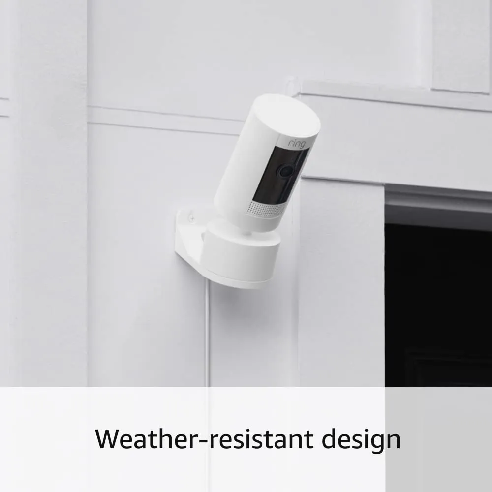 Ring Indoor/Outdoor Pan-Tilt Mount for Outdoor Cam (Stick Up Cam) Plug-In, White (Power adapter and camera not included)