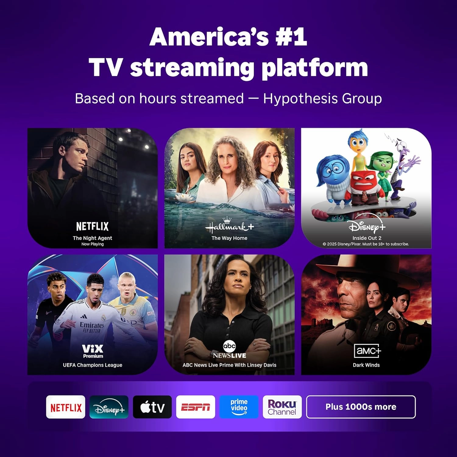Roku Streaming Stick 2025 - HD Roku Streaming Device for TV with Voice Remote - Free & Live TV