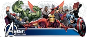 RoomMates Avengers Assemble Headboard Giant Wall Decal with Alphabet for Personalization, RMK2240GM
