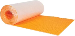 Schluter Ditra-Heat-PS Peel and Stick Uncoupling Membrane with Pressure-Sensitive Adhesive - Floor Warming and Waterproofing - No Thin-Set Required, 134.5 Square Feet Roll - DHPS512M