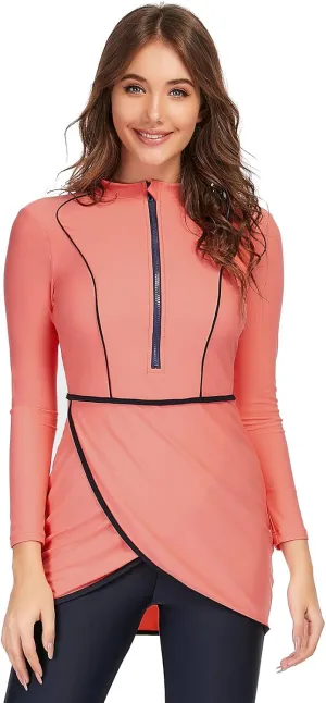 seafanny Women Muslim Swimwear Long Sleeve Burkini Full Cover Hijab Modest Swimsuit