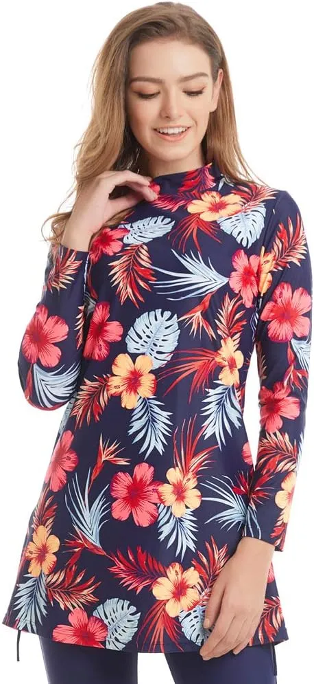 seafanny Womens' Modest Swimsuit 3 Pieces Full Cover Hijab Burkini