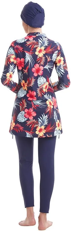seafanny Womens' Modest Swimsuit 3 Pieces Full Cover Hijab Burkini