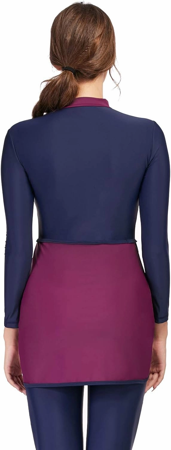 seafanny Women Modest Swimsuit Long Sleeve Burkini Full Cover Muslim Swimwear