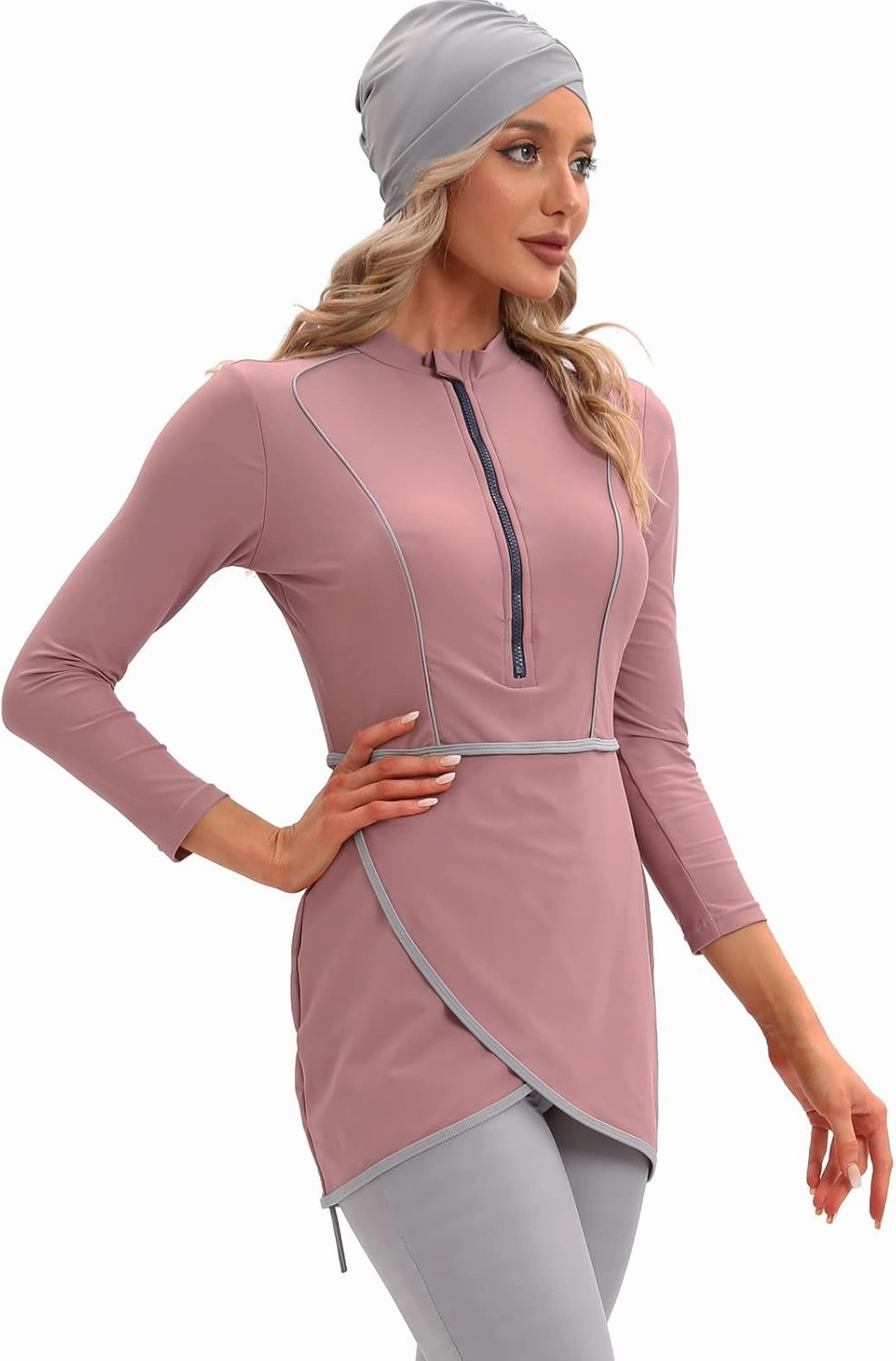 seafanny Women Modest Swimsuit Long Sleeve Burkini Full Cover Muslim Swimwear