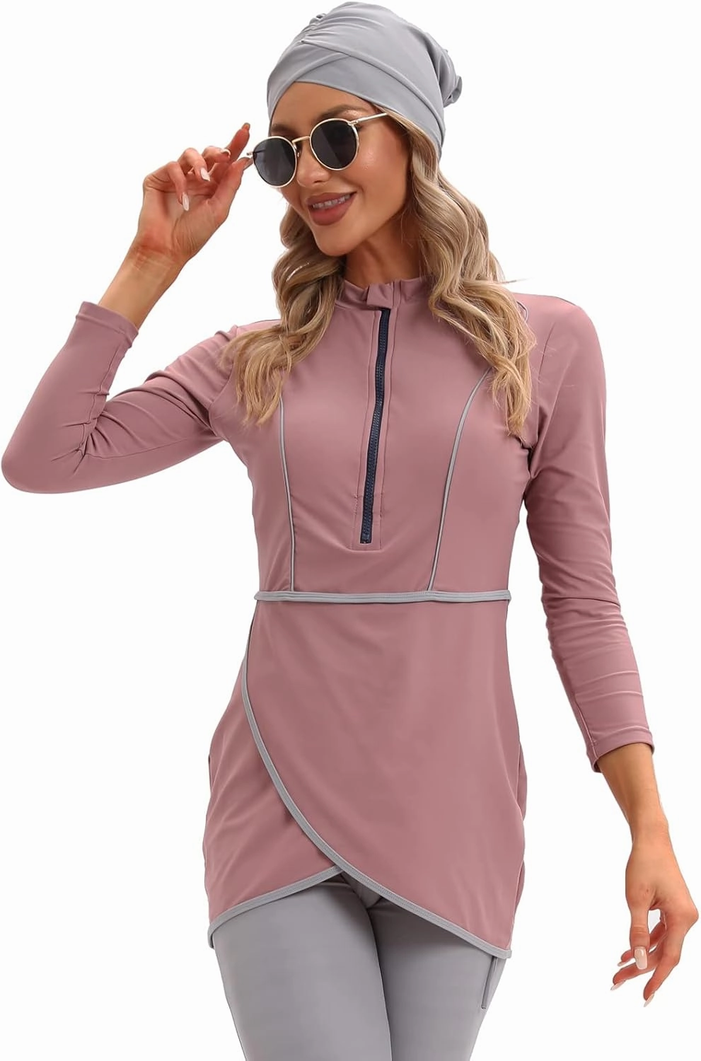 seafanny Women Modest Swimsuit Long Sleeve Burkini Full Cover Muslim Swimwear