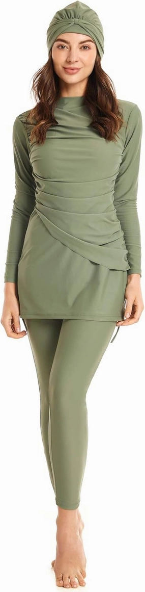 seafanny Women Modest Swimsuit Long Sleeve Burkini Full Cover Muslim Swimwear
