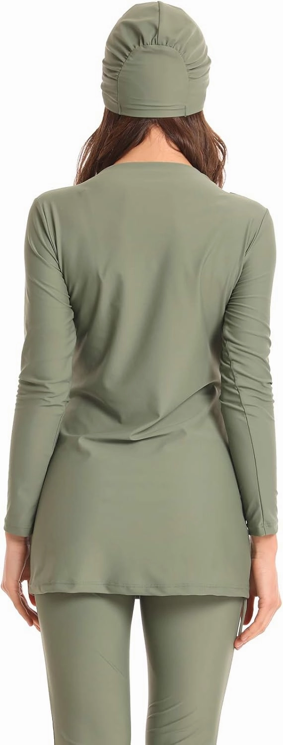 seafanny Women Modest Swimsuit Long Sleeve Burkini Full Cover Muslim Swimwear