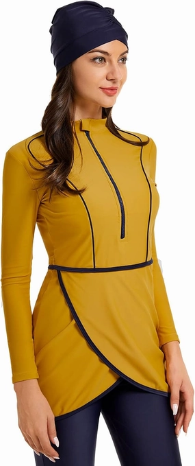 seafanny Women Muslim Swimwear Long Sleeve Burkini Full Cover Hijab Modest Swimsuit