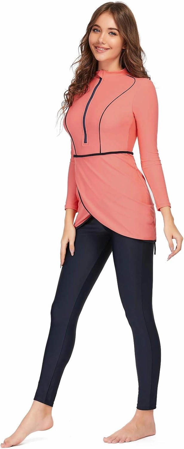seafanny Women Muslim Swimwear Long Sleeve Burkini Full Cover Hijab Modest Swimsuit