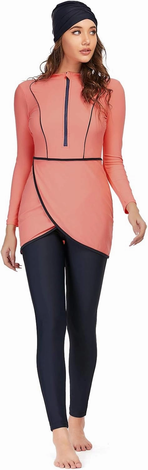 seafanny Women Muslim Swimwear Long Sleeve Burkini Full Cover Hijab Modest Swimsuit