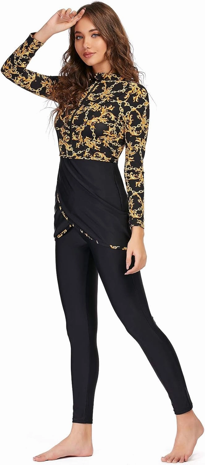 seafanny Women Muslim Swimwear Long Sleeve Burkini Full Cover Hijab Modest Swimsuit