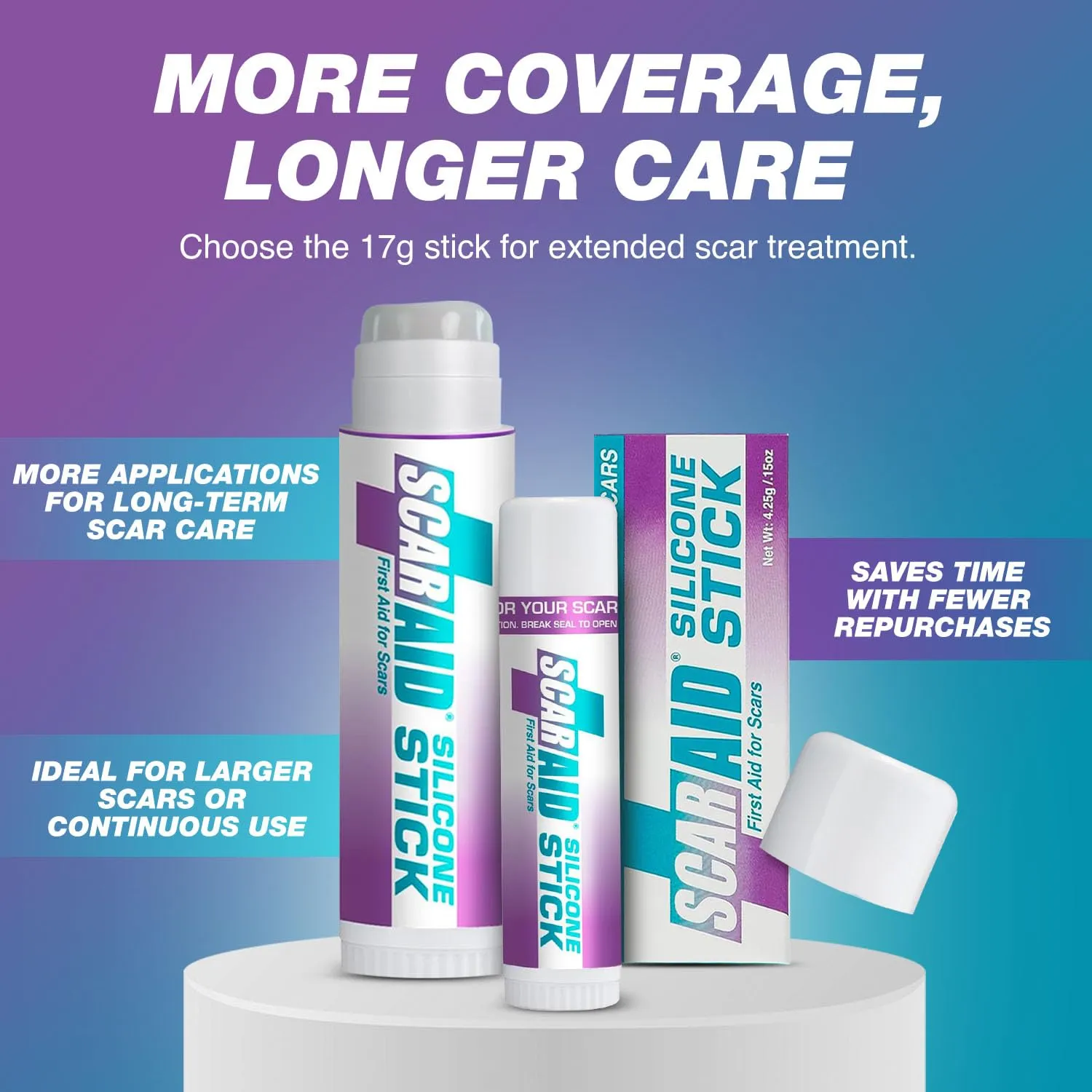 Silicone Scar Gel for Scars After Surgery, C Section Scar & Deep Scar Removal, Silicone Stick, Silicone Scar Gel for Surgical Scars & Keloid Scar Treatment, Silicone Gel for Scars After Surgery, 4.25g