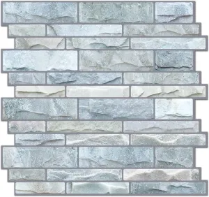 STICKGOO 10-Sheet Peel and Stick Backsplash, 12”X12” Self Adhesive Wall Tiles, Stick on Backsplash for Kitchen & Bathroom (Cultured Stone Look, Thicker Design)