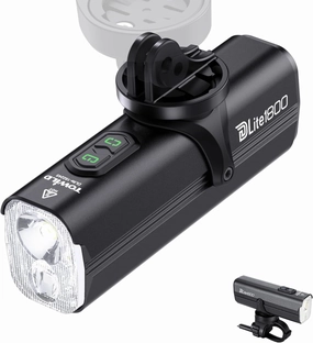 TOWILD DLite1800 Bike Lights for Night Riding 1800LM Dual Light Source System,Super Bright Front Bicycle Light Waterproof Bike Headlight for Mountain,Road,Commuter Cycling -Fits All Bikes