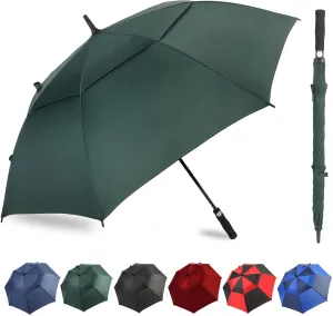 Umbrella Golf 54/62/68/72 Inch Extra Large Oversize Umbrellas for Rain Windproof Automatic Open Double Canopy Vented Stick Umbrellas for Men and Women